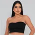 Cropped Top Faixa Tomara Que Caia Com Bojo Blusinha Feminina