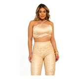 Cropped Top Feminino Em