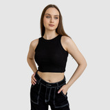 Cropped Top Feminino Gola