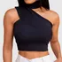 Cropped Top  Feminino Mula Regata Anarruga Choker Elegante