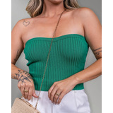 Cropped Top Feminino Tomara
