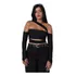 Cropped Top Manga Longa Moda Gringa Blogueira Balada