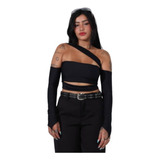 Cropped Top Manga Longa