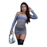 Cropped Top Manga Longa