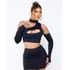 Cropped Top Recorte Gola Chocker Manga Longa Moda Gringa