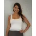 Cropped Top Tricot Modal Básico Decote Reto Moda Verão