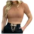 Cropped Trançado Manga Curta Moda Old Money Tricot