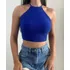 Cropped Trico Triangulo Feminina Costa Nua Tendencia Verão 
