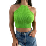 Cropped Trico Triangulo Feminina