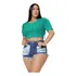 Cropped Tricot Manga Princesa Feminina Fashion Tam Único