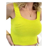 Cropped Tricot Modal Top