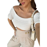 Cropped Tricot Trico Modelo