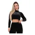 Cropped Veludo Molhado Feminino Adulto Inverno Manga Longa