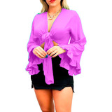 Cropped Viscose Manga Flare