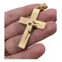 Crucifixo Masculino Banhado Ouro 18k Alto Relevo Pai Nosso