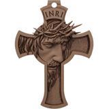 Cruz Crucifixo De Parede Jesus Rosto Paixão De Cristo