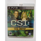 Csi Crime Scene Investigation Fatal Conspiracy Ps3 Fis