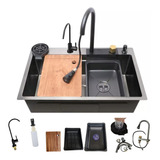Cuba Para Cozinha Simples Moreira Importação Gourmet Gourmet 75x45cm De Aço Inox 304 Color Preto Acetinada