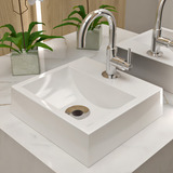 Cuba Pia De Apoio Quadrada 32x30 Para Banheiro Lavabo Topázio Beltempo