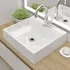 Cuba Pia De Apoio Quadrada 40x37 Para Banheiro Lavabo Ônix Beltempo