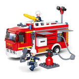 Cubic Caminhão Bombeiros 343 Peças Multikids Compatível Lego