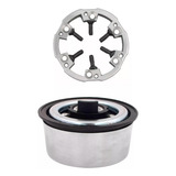 Cubo Curto Adaptador Volante Alumínio + Flange Adaptadora