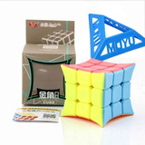 Cubo Mágico Profissional 3x3x3 Côncavo Yong Jun Toys + Base