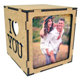 Cubo Porta Retrato Iluminado Namoro Decorativo Amor Mimo
