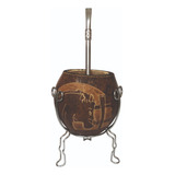 Cuia Conjunto Chimarrão Boca Simples Com Suporte E Bomba Kit