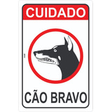 Cuidado Cao Bravo Placa
