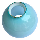Cúpula Bojo Antigo Vidro Opalina Azul Reposição -bocal 6cm