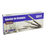 Cx De Extrator De Grampo Metal Tipo Espátula C 12un Cor Inox