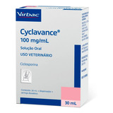 Cyclavance 100 Mg ml Virbac Cães Com Dermatite Frasco 30ml