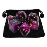 Dados De Rpg Conjunto Com 7 Dados Aurora Grátis Dice Bag