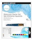 DALER ROWNEY Simply Watercolour  Kit Aquarela Para Iniciantes 16 Peças