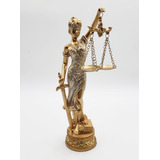Dama Da Justiça 25 Cm Direito Deusa Têmis Estatua De Resina Cor Dourado