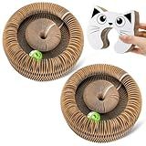 Dansydaisy 2 Peças De Brinquedo De Gato, Cabeça De Gato, órgão Mágico, Tábua De Arranhar, Bola De Acordeão Retrátil Reversível, Brinquedos Para Gatos Para Moer Garras, Brincar, Esporte, Soltar A