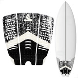 Deck Prancha Surf Soulfins Alto Grip Cola Especial Surf 3 Partes Deck Grip Prancha Surf Fresado Preto E Branco
