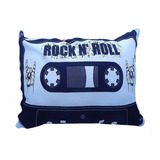 Decoração Capas Almofadas Rock N' Roll Fita Cassete 30x40