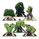 Decoração Display De Mesa Festa Hulk Aniversário 6 Unidades