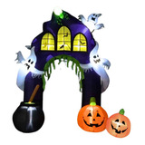 Decoração Halloween Inflável Casa Do Terror Led 2 70m