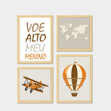 Decoracao Infantil Quadro Mapa