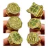 Dedeiras Aneis Moeda Antiga Cravejado Sorte 777 Cor Ouro 18k