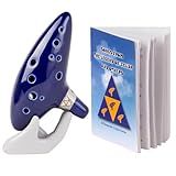 Deekec Zelda Ocarina Com Livro De Músicas  Canções Da Lenda De Zelda  12 Furos Alto C Link Zelda Ocarinas Presente Para Fãs De Zelda Com Bolsa Protetora De Suporte De Exibição