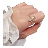 Delicado Anel Dourado Flor