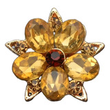 Delicado Broche Dourado Pedra