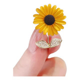 Delicado Broche Flor Girassol