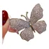 Delicado Broche Prateado 2 Borboleta Cristais Luxo 3,5x2 Cm