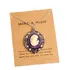 Delicado Colar Prateado Camafeu Strass Fashion 100