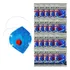 Delta Plus Pro Safety Pff1 Com Válvula Kit 100 Máscara Respirador Descartável Azul